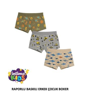 İntimo 2521 Erkek Çocuk Boxer 12'li