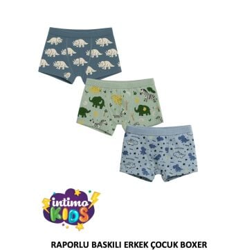 İntimo 2521 Erkek Çocuk Boxer 12'li