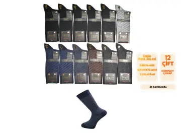 Pro 16671 (41-44) Dikişsiz Compact Erkek Çorap 12'li