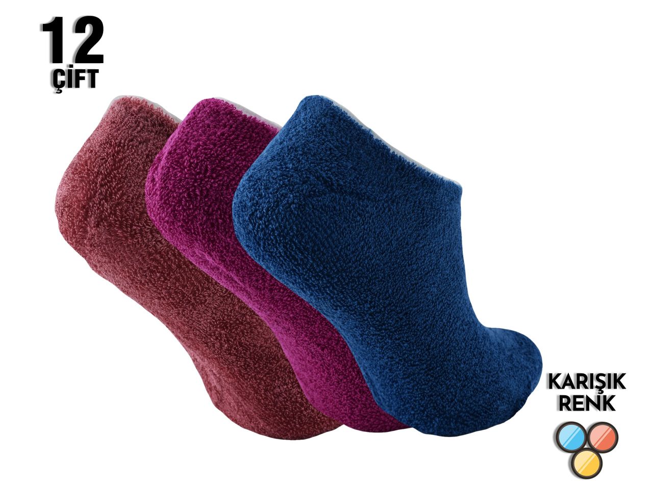 XGRİ POLO Bayan Ters Havlu Sneakers 12'li