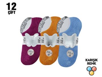 XGRİ POLO Bayan Ters Havlu Sneakers 12'li