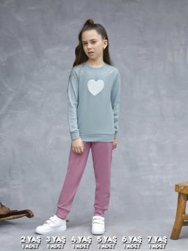Elsima 3185 Kız Çocuk Uzun Kollu Pijama Takımı 6'lı (2-3-4-5-6-7 Yaş)