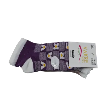 Vakre 9328-31 (36-40) Bayan Penye Patik Çorap 12'li