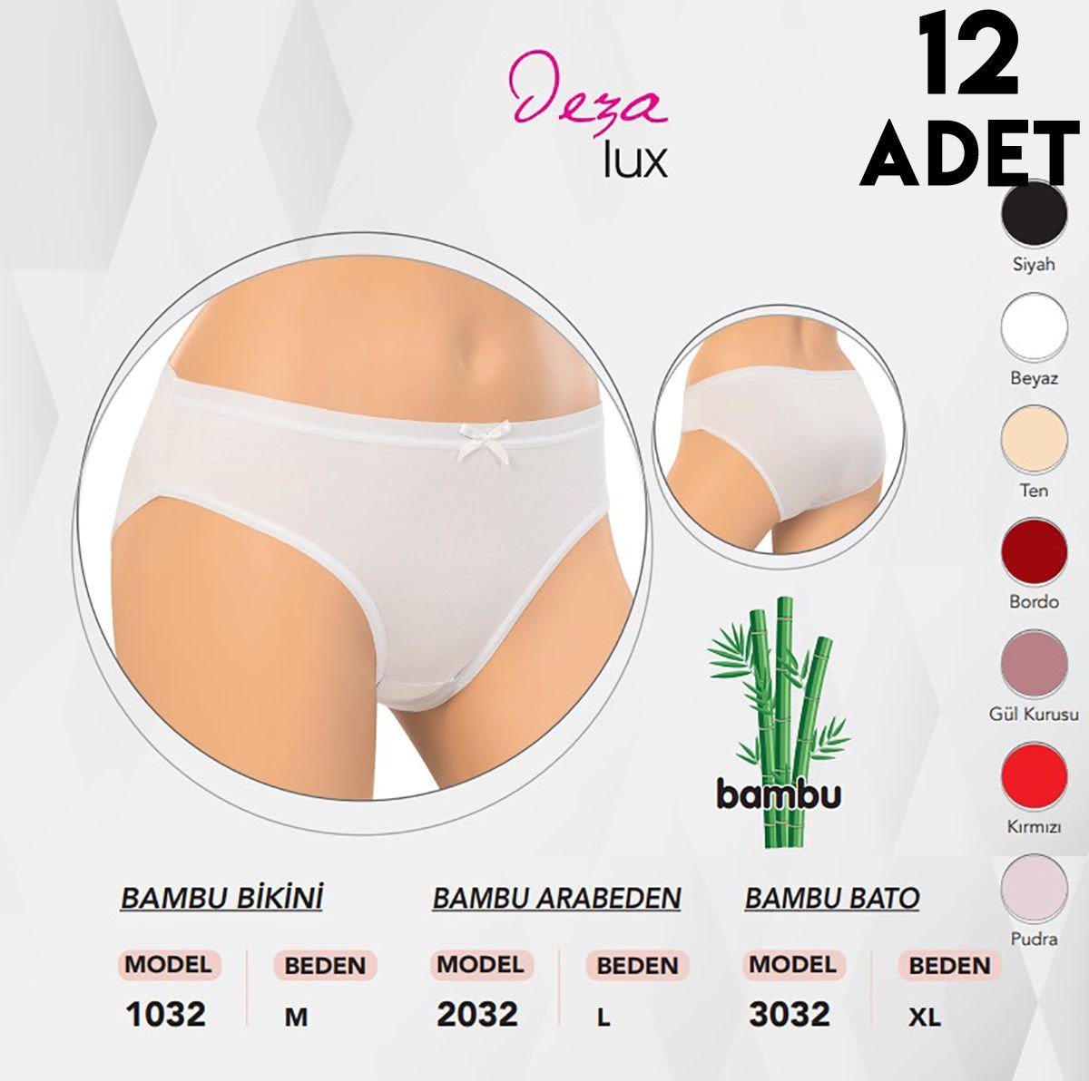 Dondeza 3032 Bambu Bayan Bato Külot 12'li