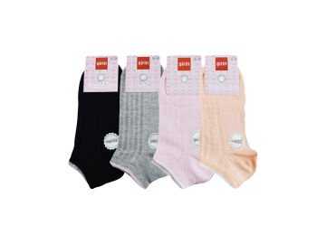 Şirin 4030-51 (36-40) Dikişsiz Bayan Penye Patik Çorap 12'li