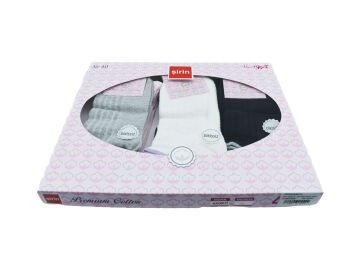 Şirin 4030-51 (36-40) Dikişsiz Bayan Penye Patik Çorap 12'li