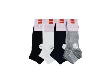 Şirin 4030-60 (36-40) Dikişsiz Bayan Penye Patik Çorap 12'li