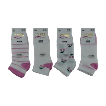 Vakre 9328-32 (36-40) Bayan Penye Patik Çorap 12'li