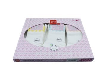 Şirin 4030-57 (36-40) Dikişsiz Bayan Penye Patik Çorap 12'li