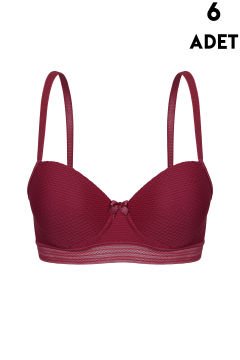 Aysemin 5162 B Cup (75-80-85-90) Balenli Destekli Bayan Sütyen 6'lı
