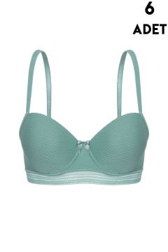 Aysemin 5162 B Cup (75-80-85-90) Balenli Destekli Bayan Sütyen 6'lı