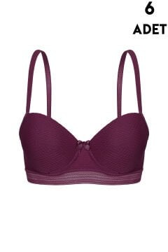 Aysemin 5162 B Cup (75-80-85-90) Balenli Destekli Bayan Sütyen 6'lı