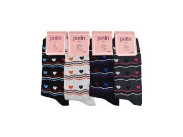 Potin 3-10 Bayan Penye Likralı Çorap 12'li