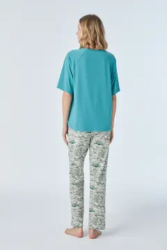Pijadore 2098 (M-L-XL-XXL) Kısa Kollu Bayan Pijama Takım 4'lü