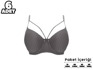 Liza 2030 Vizon Balenli Destekli Sütyen 6'lı