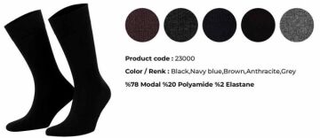 Aytuğ 23000 (41-45) Dikişsiz Erkek Modal Soket Çorap 12'li