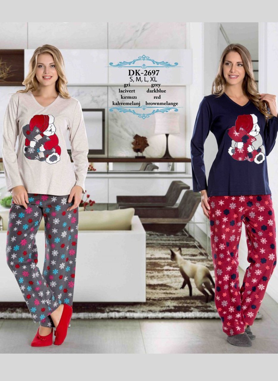 Dika 2697 Bayan Kışlık Pijama Takımı