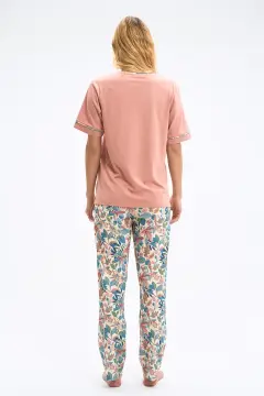 Pijadore 2052 (M-L-XL-XXL) Kısa Kollu Bayan Pijama Takım 4'lü