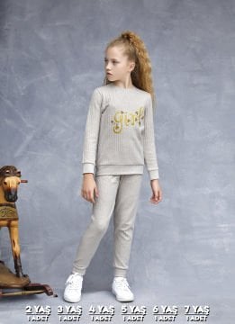 Elsima 3187 Kız Çocuk Uzun Kollu Pijama Takımı 6'lı (2-3-4-5-6-7 Yaş)