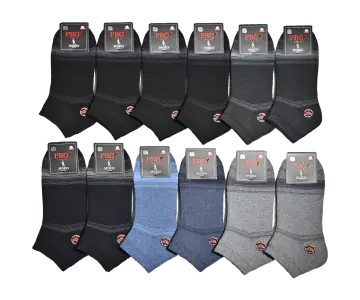 Pro 14028 (41-44) Dikişsiz Termo Havlu Erkek Patik 12'li