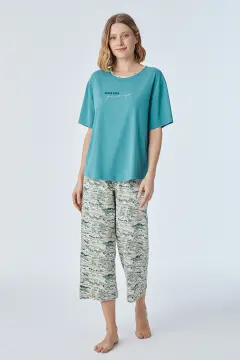 Pijadore 2099 (M-L-XL-XXL) Kısa Kollu Bayan Pijama Takım 4'lü