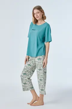 Pijadore 2099 (M-L-XL-XXL) Kısa Kollu Bayan Pijama Takım 4'lü