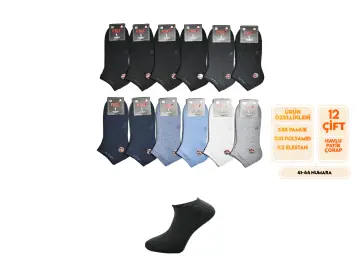 Pro 14003 (41-44) Dikişsiz Termo Havlu Erkek Patik 12'li