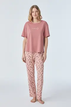 Pijadore 2100 (M-L-XL-XXL) Kısa Kollu Bayan Pijama Takım 4'lü