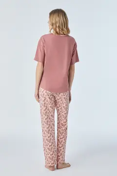 Pijadore 2100 (M-L-XL-XXL) Kısa Kollu Bayan Pijama Takım 4'lü