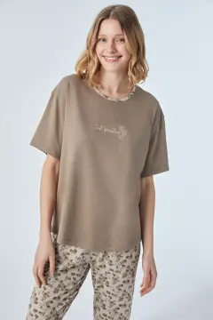 Pijadore 2100 (M-L-XL-XXL) Kısa Kollu Bayan Pijama Takım 4'lü