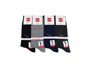 Şirin 7150-53 Dört Mevsim Ter Emici Erkek Penye Soket Çorap 12'li