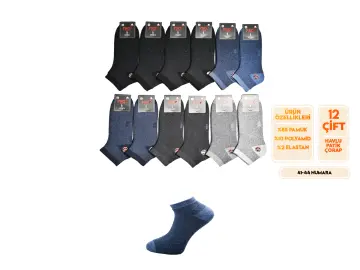 Pro 14001 (41-44) Dikişsiz Termo Havlu Erkek Patik 12'li