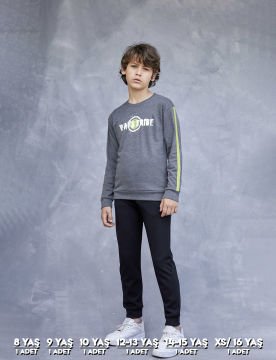 Elsima 3168 Erkek Çocuk Uzun Kollu Pijama Takımı 6'lı (8-16YAŞ)