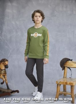 Elsima 3168 Erkek Çocuk Uzun Kollu Pijama Takımı 6'lı (8-16YAŞ)