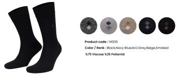 Aytuğ 14026 (41-45) Dikişsiz Erkek Bambu Soket Çorap 12'li