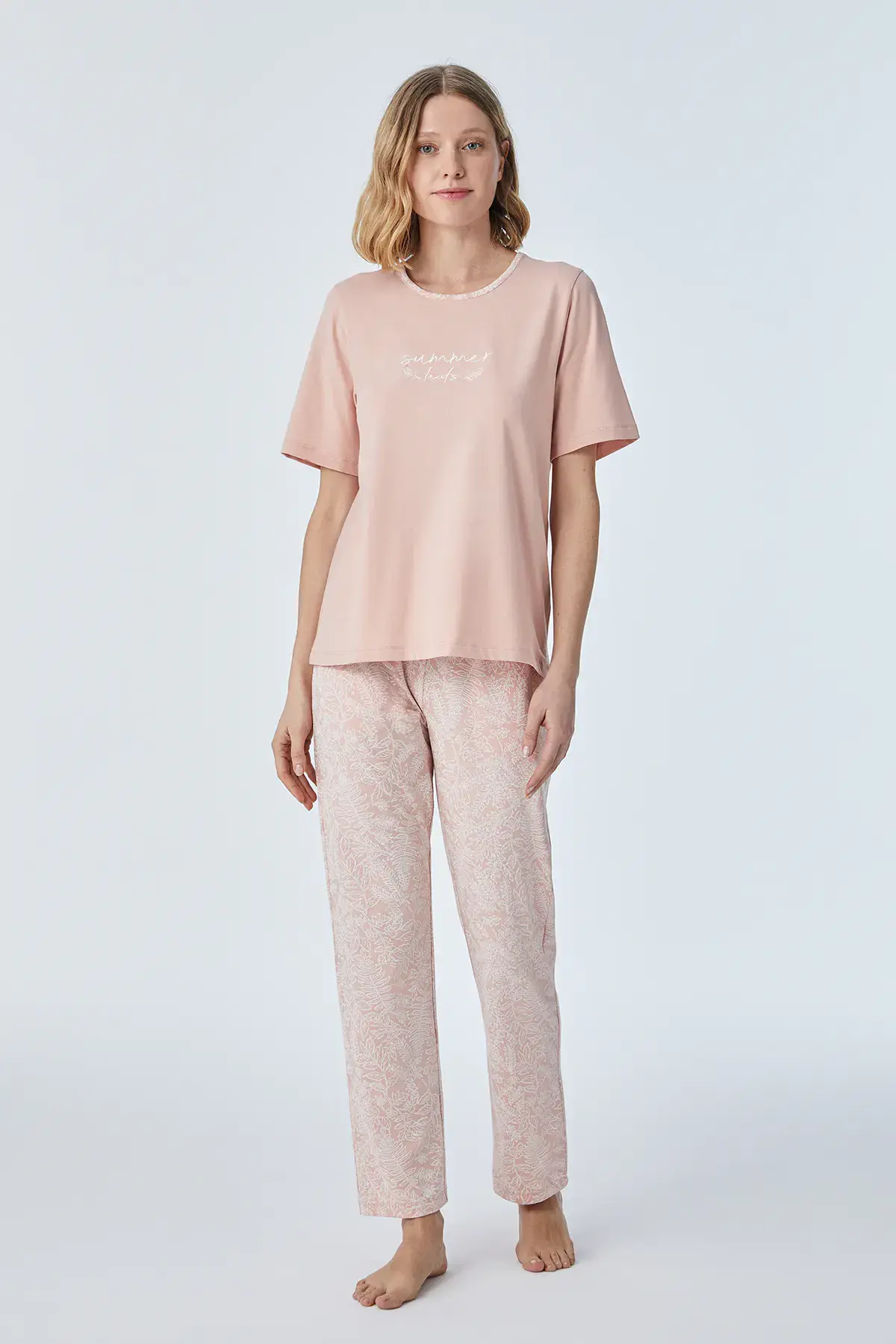 Pijadore 2104 (M-L-XL-XXL) Kısa Kollu Bayan Pijama Takım 4'lü