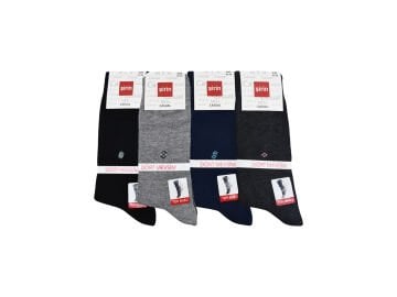 Şirin 7150-54 Dört Mevsim Ter Emici Erkek Penye Soket Çorap 12'li