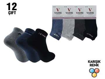 Vakre Erkek Penye Patik 12'li