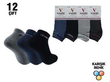 Vakre Erkek Penye Patik 12'li