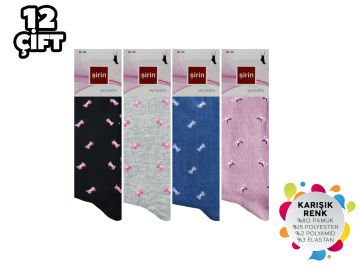 Şirin 4000-38 Dikişsiz Bayan Penye Çorap 12'li