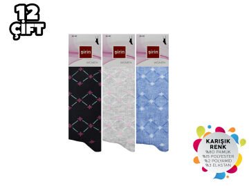 Şirin 4000-50 Dikişsiz Bayan Penye Çorap 12'li