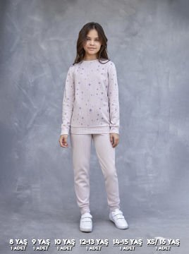 Elsima 3199 Kız Çocuk Uzun Kollu Pijama Takımı 6'lı (8-16YAŞ) MOR - SERİ-6-LI