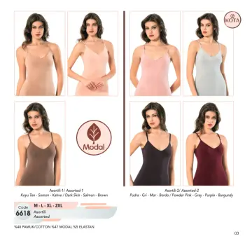 Kota 6618-2 Modal Süprem  İp Askılı Bayan Atlet 6'lı