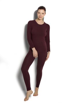 Jiber 597 Bayan Soft Termal Üst BORDO - M