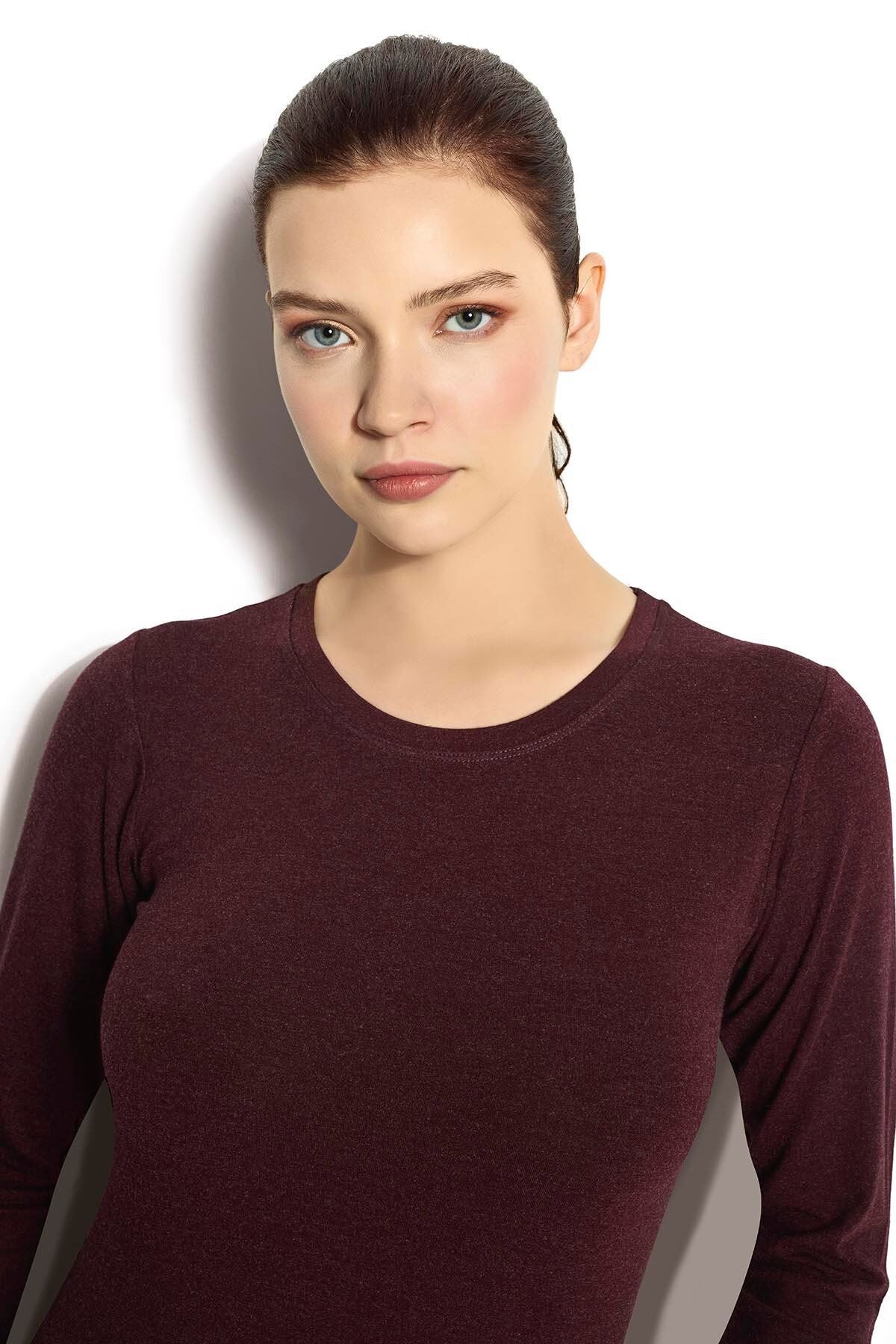 Jiber 597 Bayan Soft Termal Üst BORDO - XL