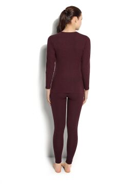 Jiber 597 Bayan Soft Termal Üst BORDO - XL