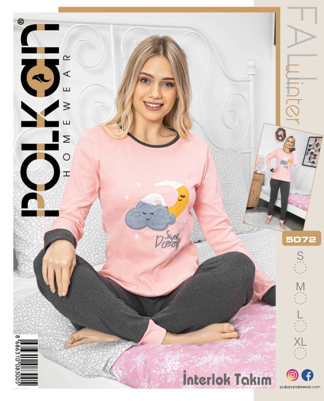 Polkan 5072 İnterlok Bayan Pijama Takımı
