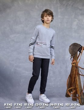 Elsima 3173 Erkek Çocuk Uzun Kollu Pijama Takımı 6'lı (8-16YAŞ)