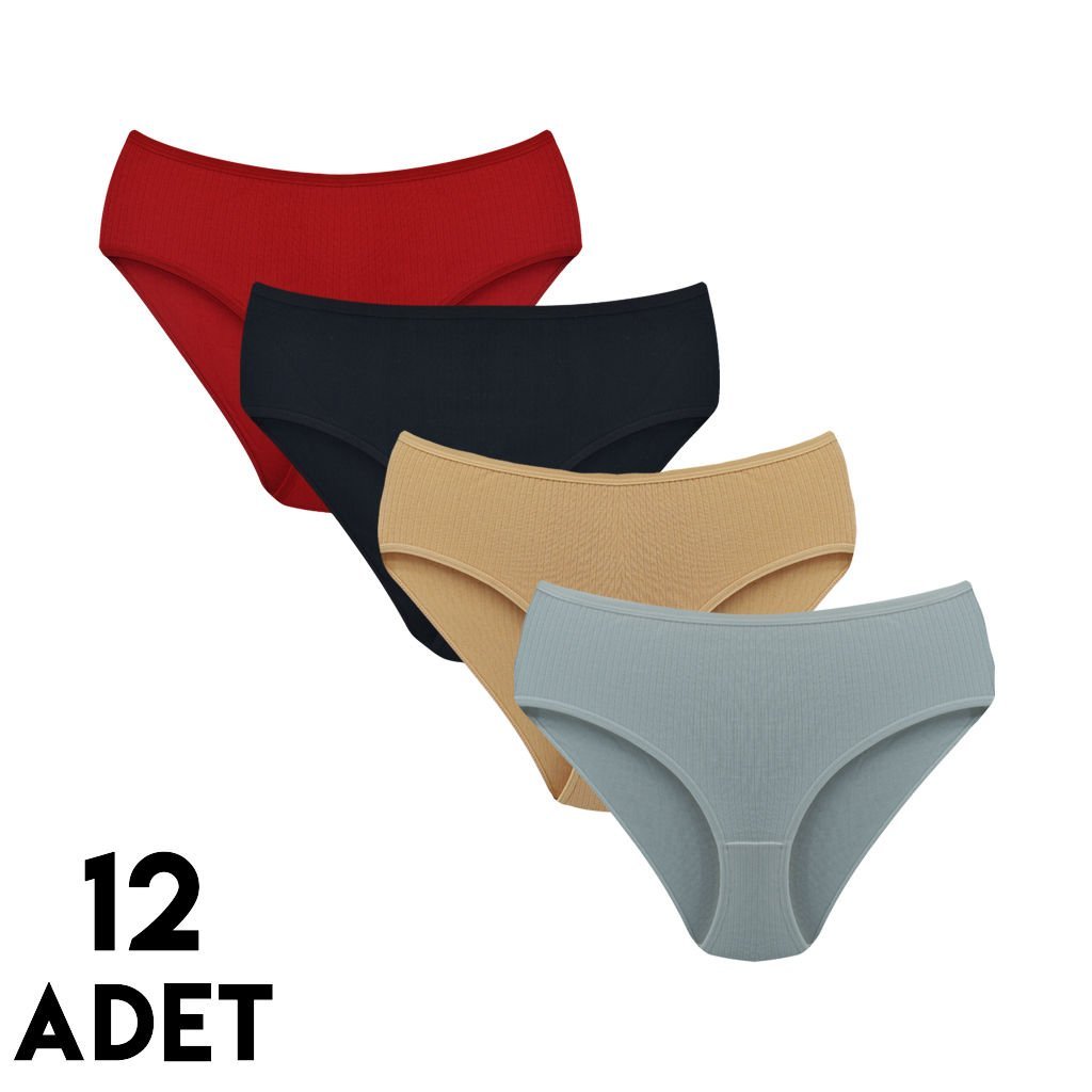 İntimo 2702 (L-XL) Raporlu Biyeli Bayan Külot 12'li