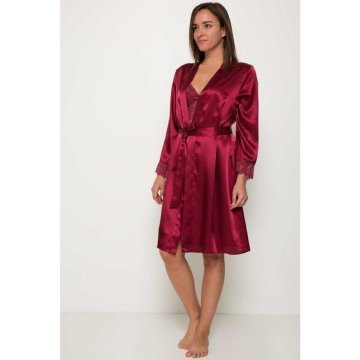 Pierre Cardin 4265 Saten Sabahlık Gecelik Takımı